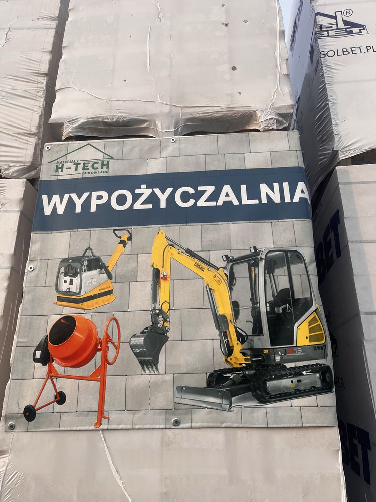 Wozidło budowlane 1,5 tony gąsienicowe z łyżką wypożyczalnia wynajem