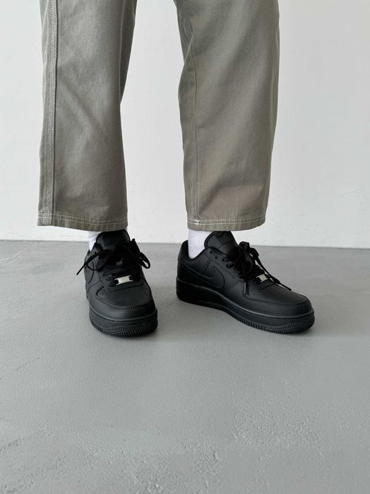 Мужские кроссовки Nike Air Force Black Classic F1. 40-45