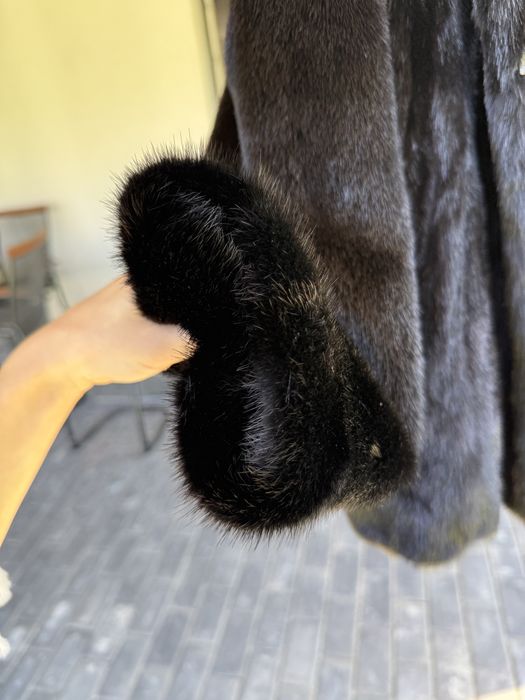 Шуба норкова чорна автоледі Blackglama S-M коротка