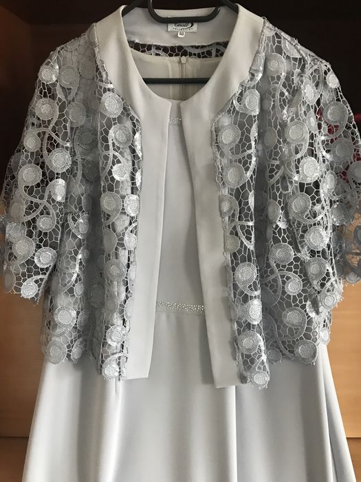 Elegancki komplet sukienka z narzutką roz.50/52