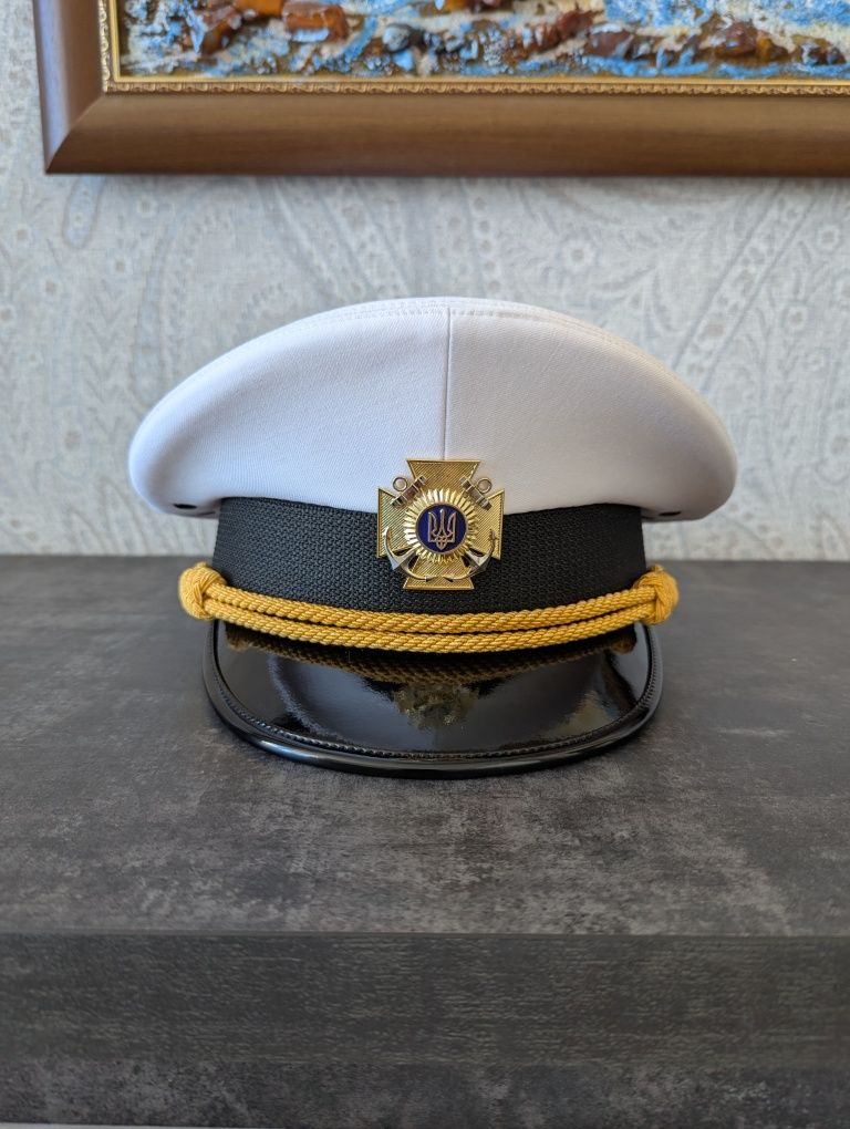Кашкет парадний офіцерський ЗСУ,кепка військова,командиру