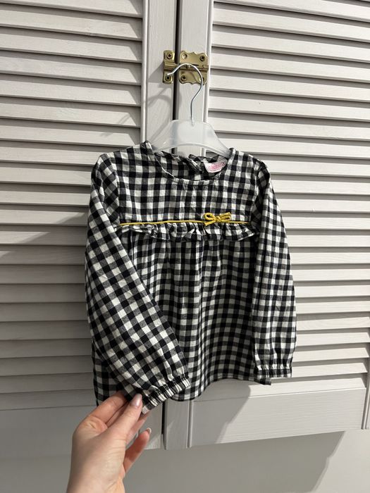 Koszula bluzka dziewczęca So cute r.86 falbanki kokarda święta