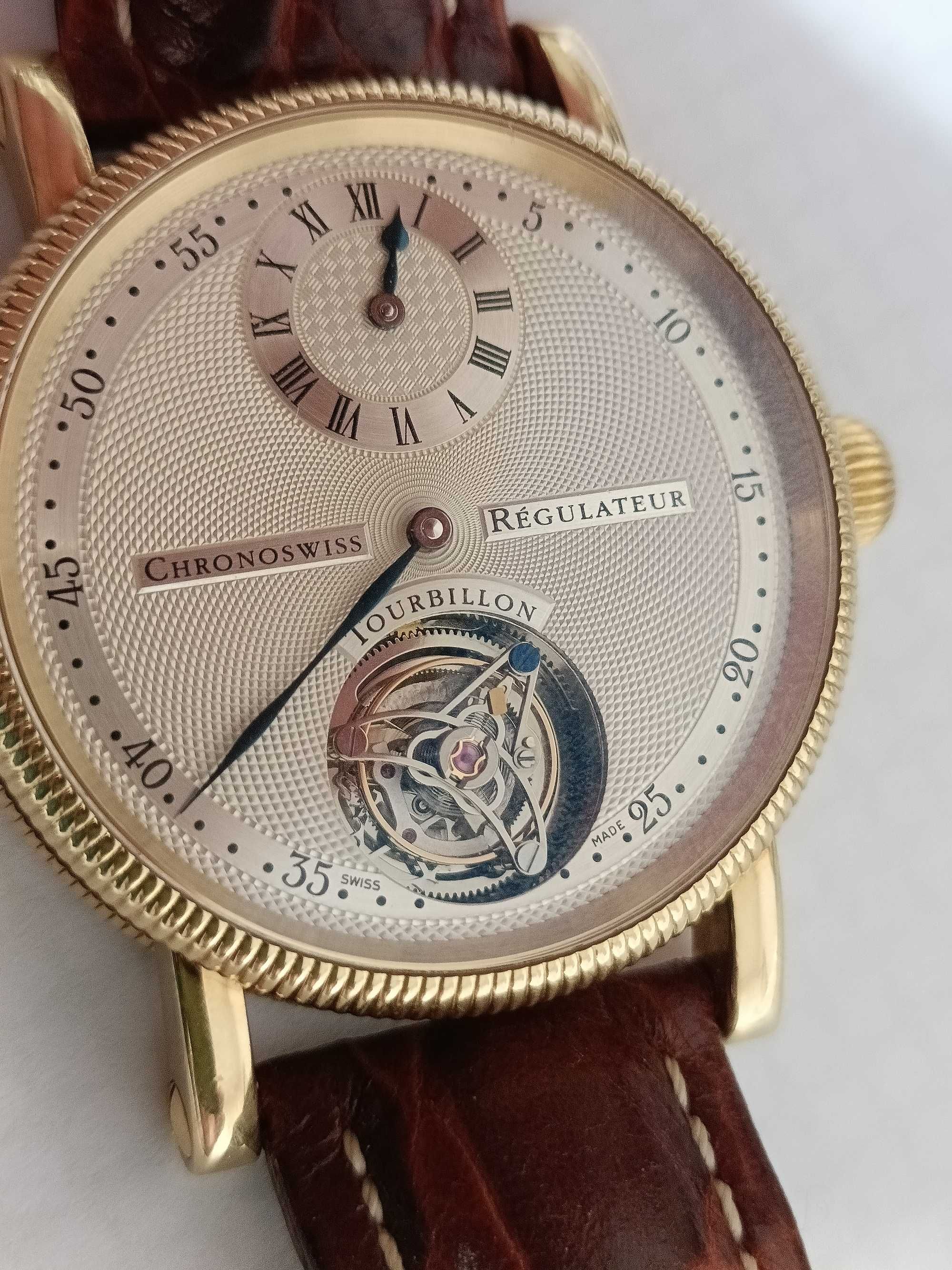 Chronoswiss Régulateur Tourbillon CH3121. Złoto 18k. Zamiana