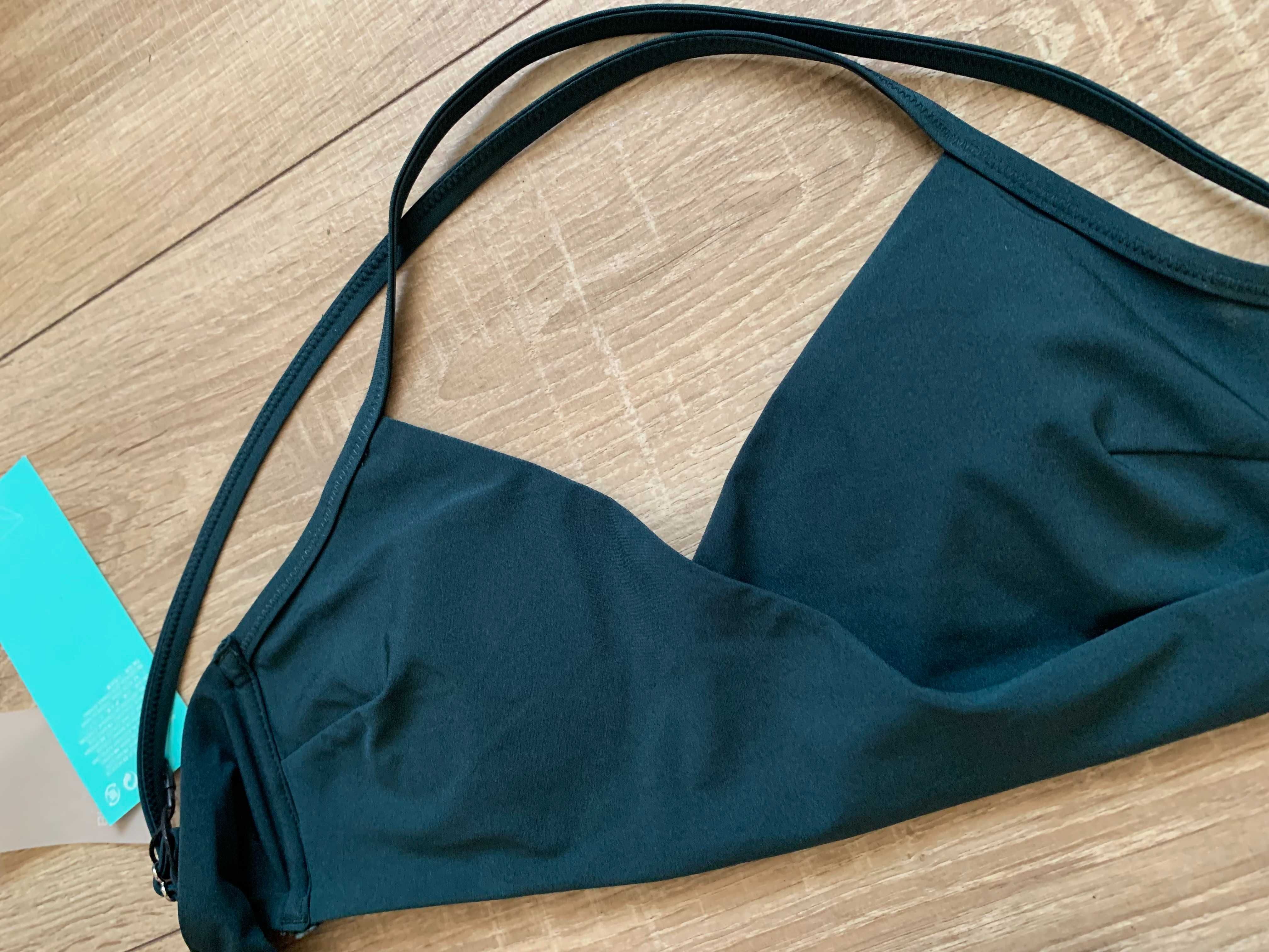 H&M zielony stanik góra od bikini XS 34 - nowy