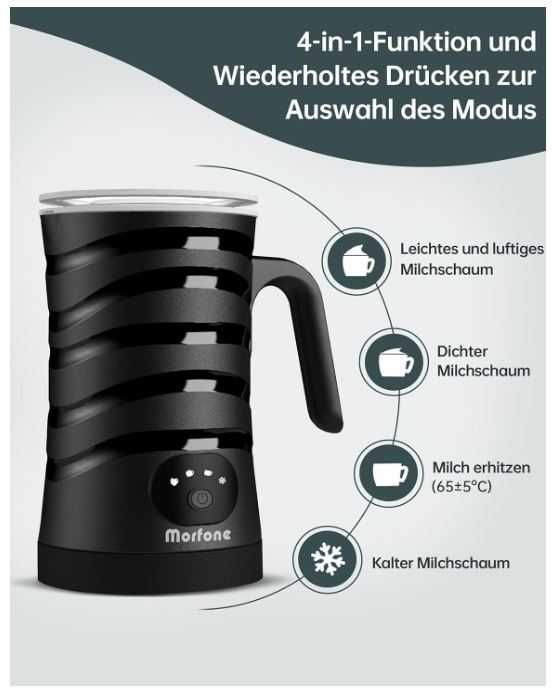 Elektryczny spieniacz do mleka 300ml 4 w 1