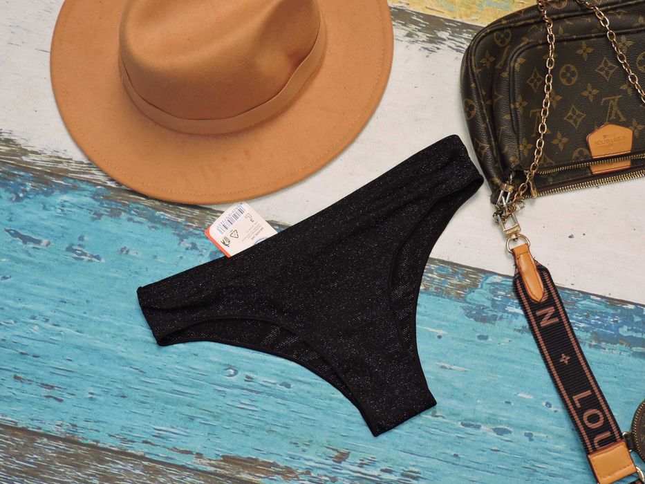 Sinsay Nowe czarne majteczki brokat M