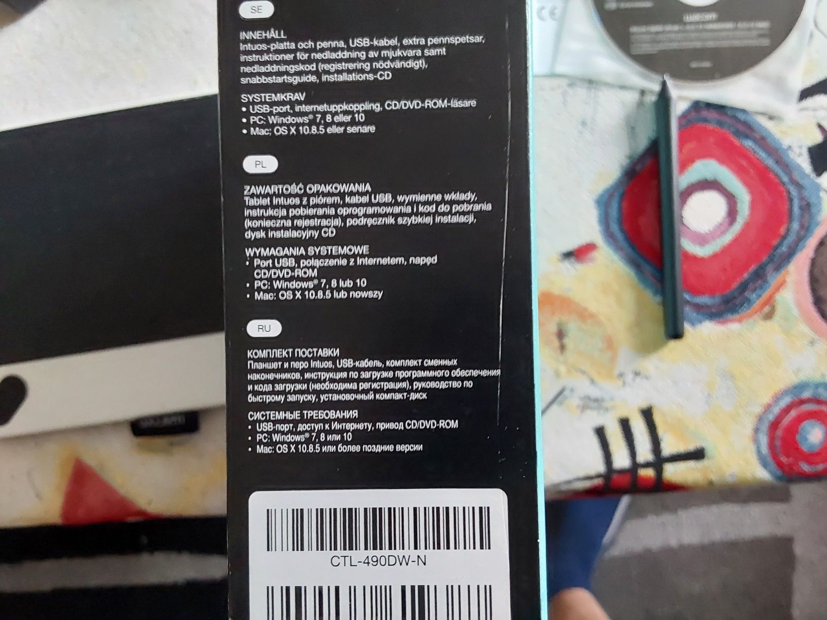 Tablet graficzny Wacom Intuos Draw i kreatywny długopis CTL-490 W0-BX
