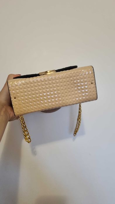 Torebka Mini Patent Beige beżowa lakierowana