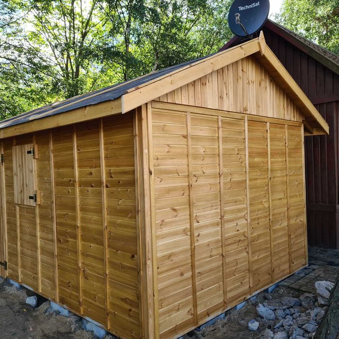 Domek drewniany narzędziowy 3x3m z transportem