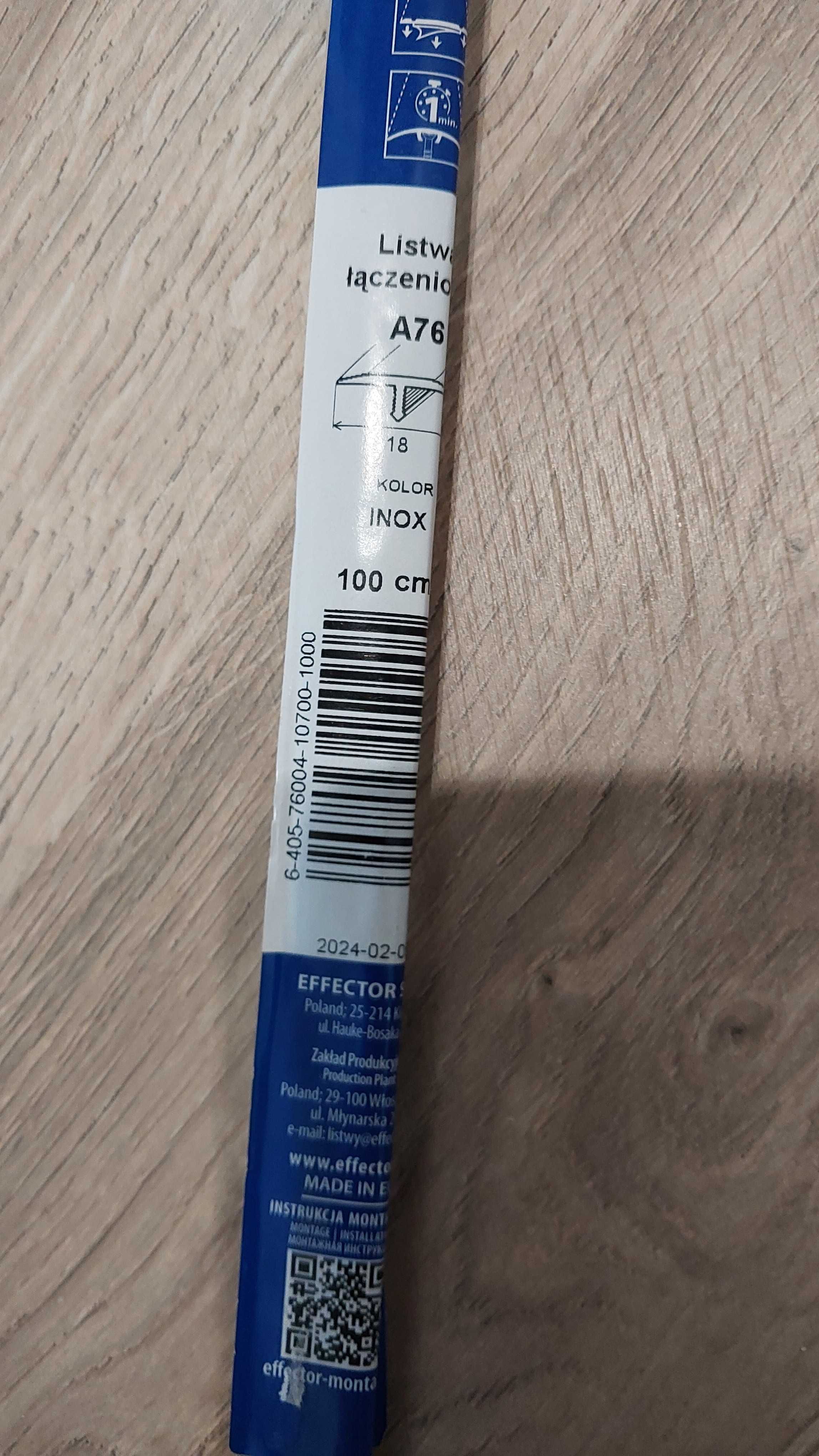 Listwa łączeniowa dylatacyjna aluminium Effector A76 INOX 100cm