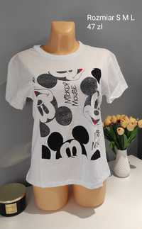 Piękna koszulka z Myszką Miki i cekinami S M L
