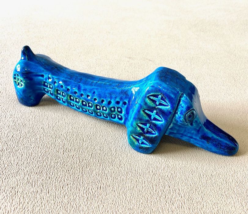 Escultura em Cerâmica Bitossi Figura de bassê (Aldo Londi)