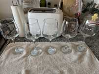 5 copos de vinho 29cl NOVOS