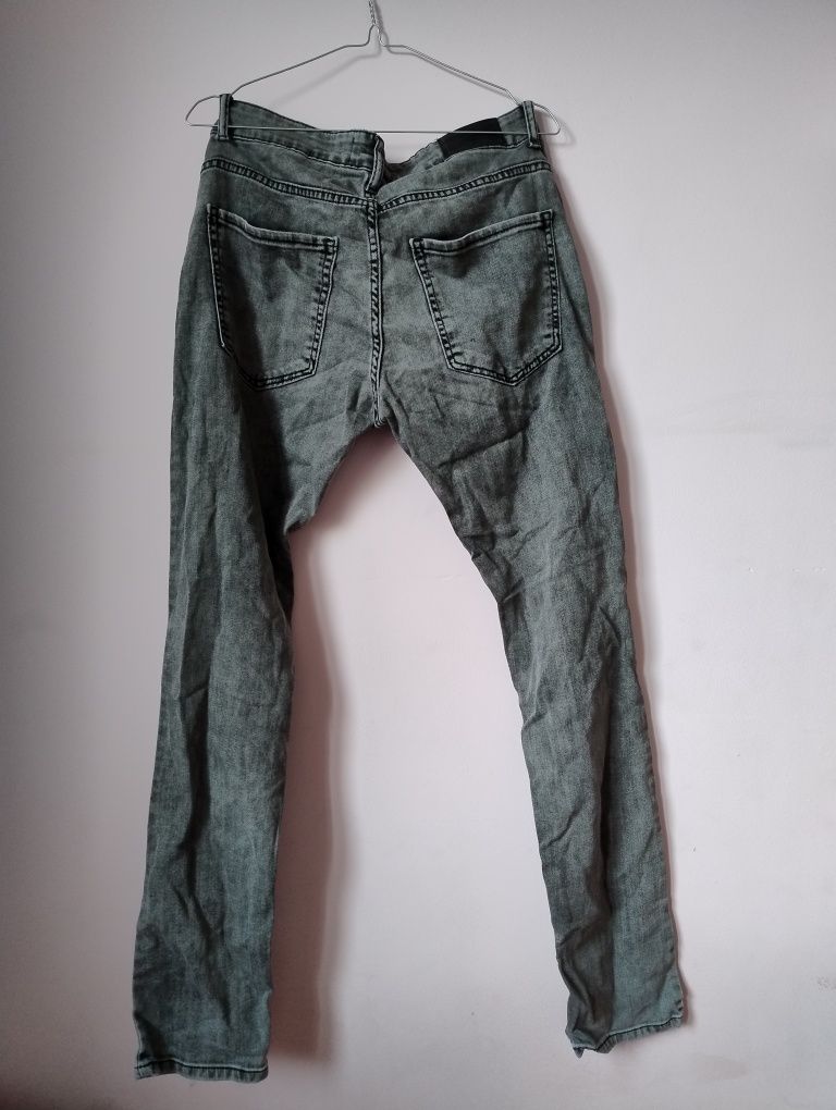 Spodnie jeansy chłopięce męskie szare denim