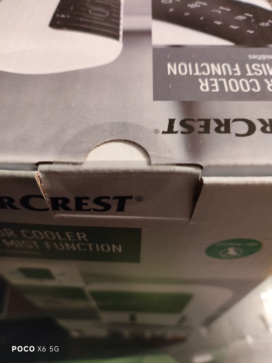 Silvercrest klimatyzator stołowy z funkcją mgiełki nowy