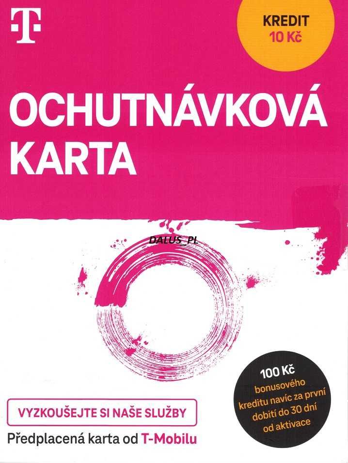 Czeska karta sim Czeski T-mobile BEZ REJESTRACJI