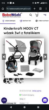 Wózek kinderkraft 3w1