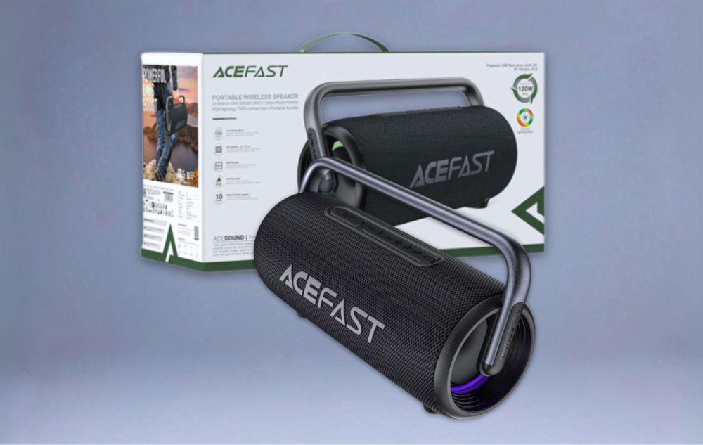 ПОТУЖНИЙ ПІК 120 ВАТ, Acefast K2 Pro, портативна колонка