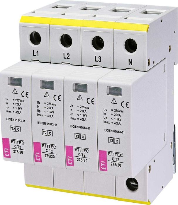 Обмежувач перенапруги ETITEC C T2 275/20 4+0 тип C ETI 2440395