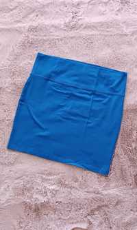 Krótka mini spódniczka bawełniana niebieska S M 36 38 na lato