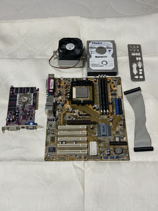 Комплект AMD socket 754 + GeForce FX5200 128 Mb