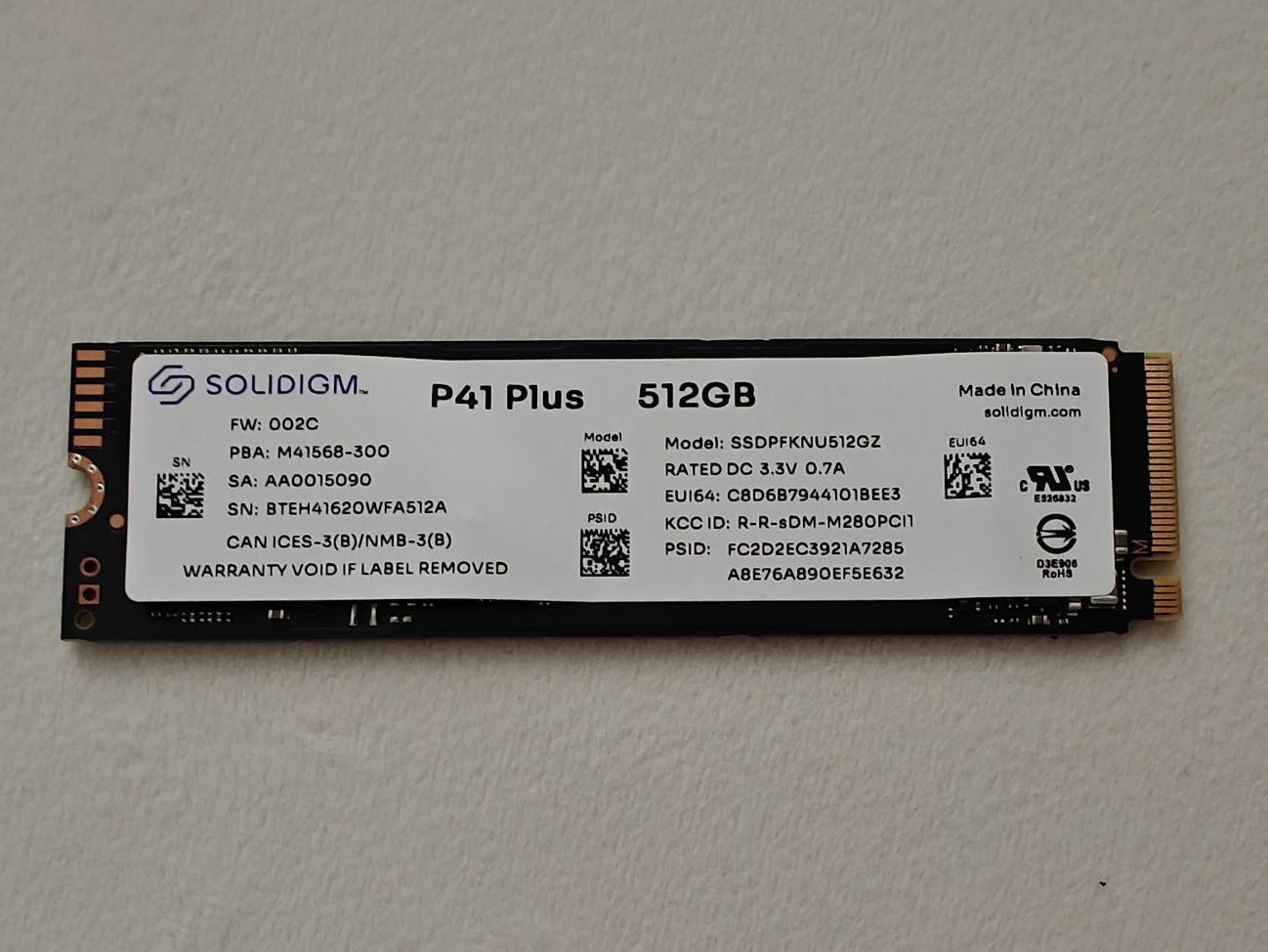 SSD Solidigm P41 Plus 512GB