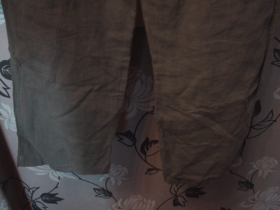 Spodnie DOCKERS Chinos KHAKI Len W:33 L:34.Stan BDB Pas.85.Wysłka