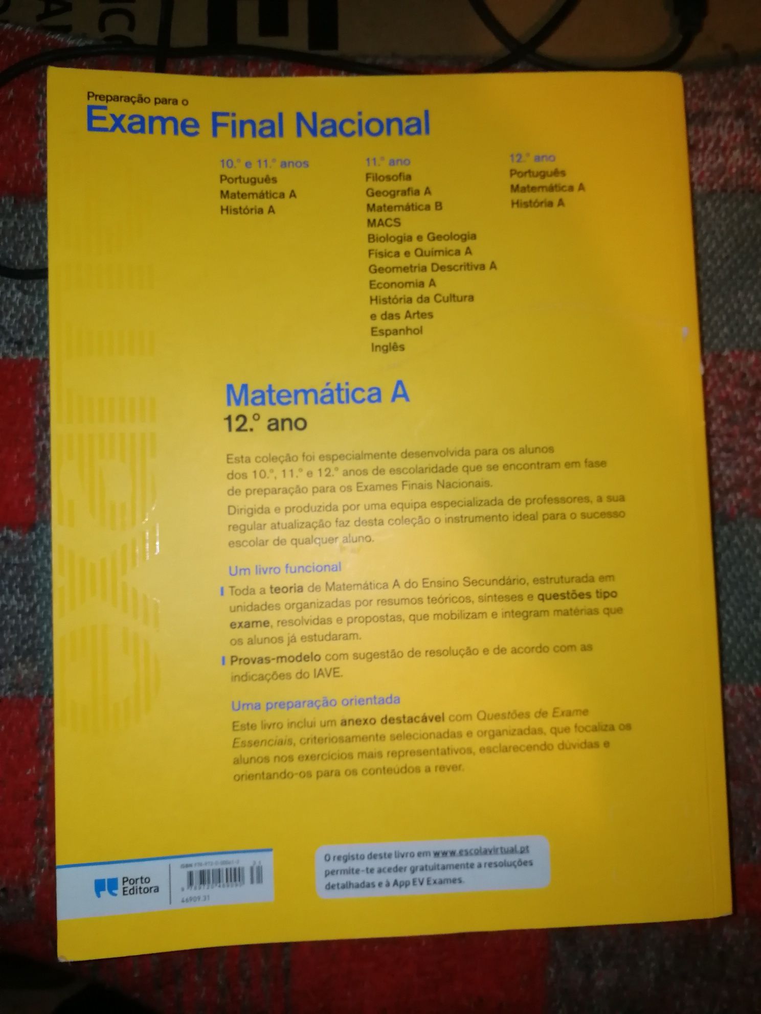 Livro preparação para exame nacional de Matemática A 2018