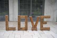 Drewniane Rustykalne  litery napis LOVE