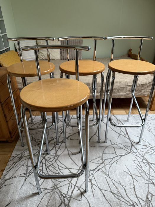 Cztery hokery barowe 00s vintage retro