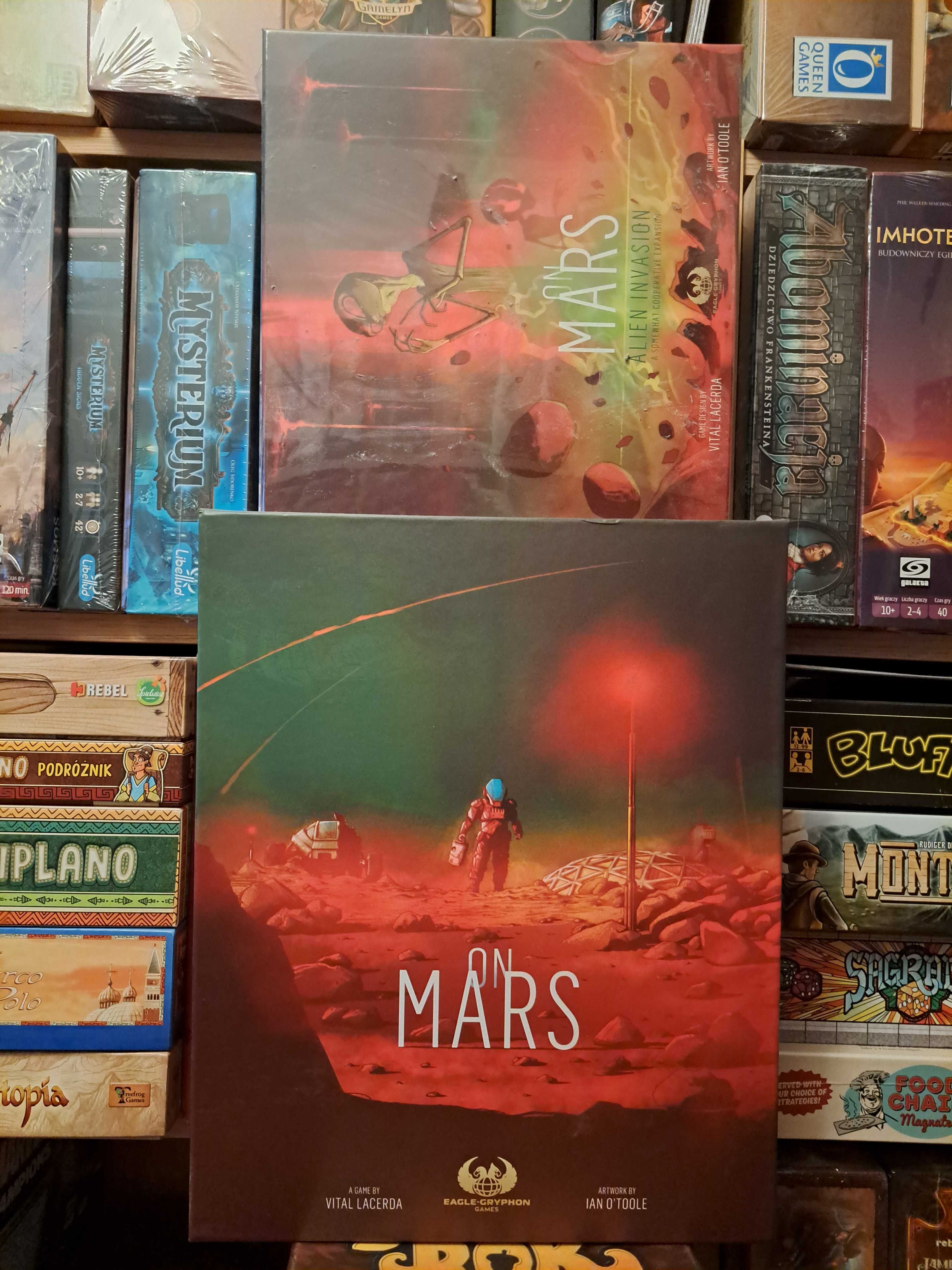 On Mars z dodatkiem Alien gra planszowa
