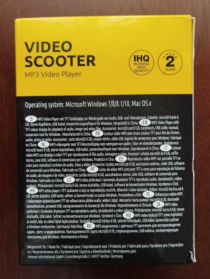 Hi-Res плеєр Intenso Video Scooter 8 GB Pink