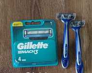 Wkłady Gillette Mach 3   4szt głowiczek nożyki + GRATISY