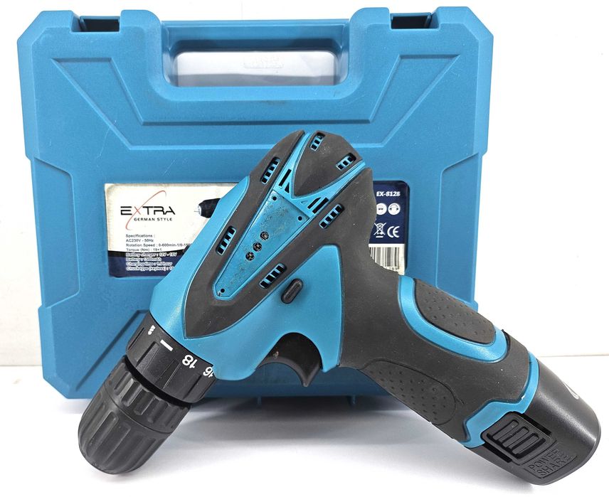 Wkrętarka akumulatorowa EXTRA EX-8128 18V 2 baterie + ładowarka