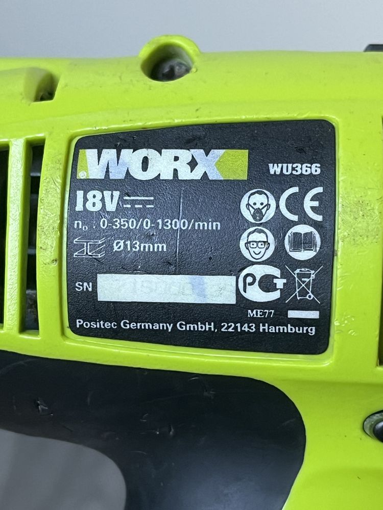 Шуруповерт без комплекту Worx WU 366