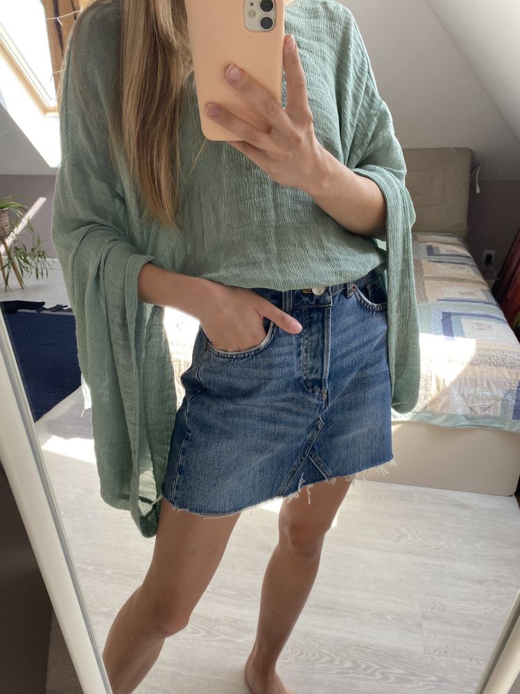Spódniczka H&M 36/34 S jeansowa mini krótka klasyczna