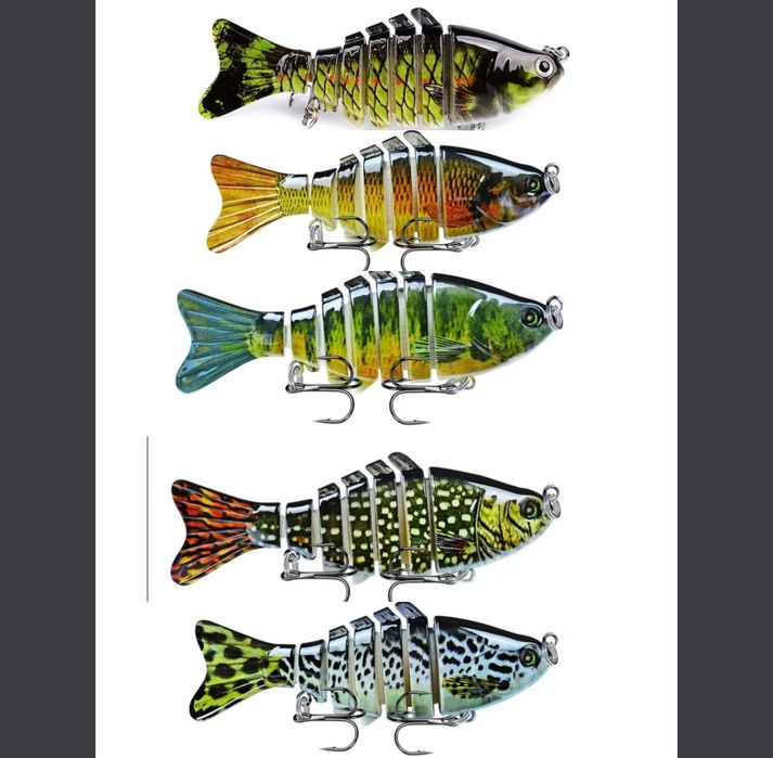 Przynęty Spinning Zestaw 5szt WOBLER Karaś Łamany Szczupak Sandacz