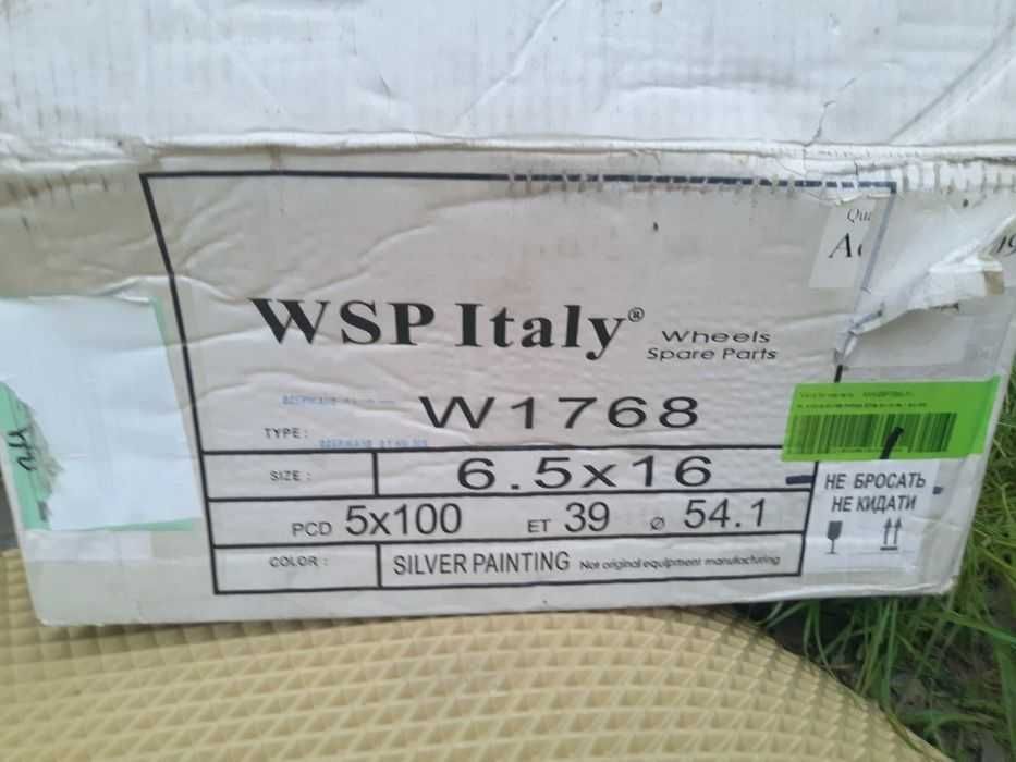 Диск WSP ITALY TOYOTA (W1768) Запаска PARMA 6,5X16 5X100 ET39 DIA54,1
