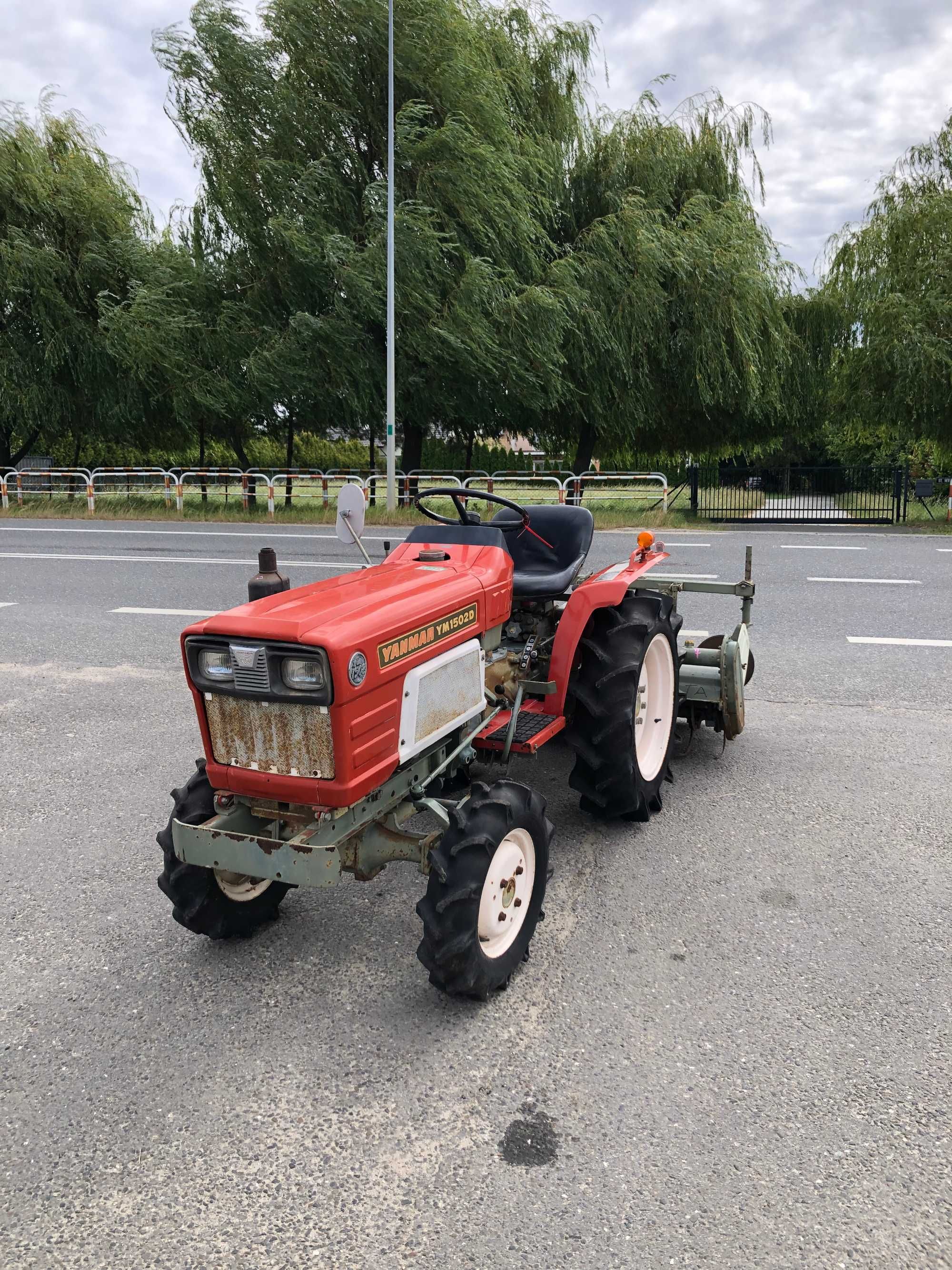 Traktorek Yanmar YM1502 z glebogryzarką 15KM 4x4