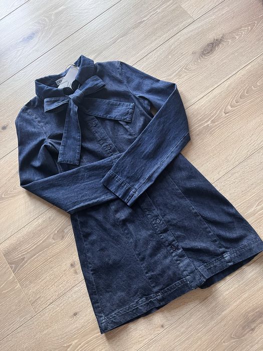 Sukienka jeans kokarda Zara r S