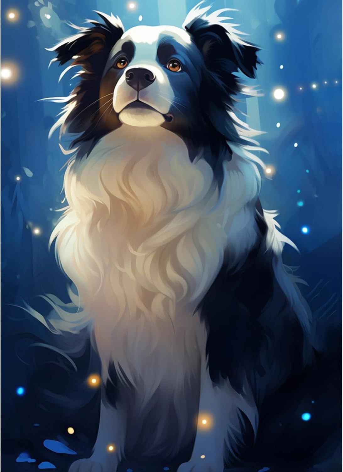 Zestaw do malowania diamentami Haft Diamentowy 30x40cm border collie