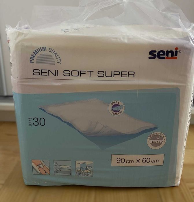 Podkłady Seni super soft 30 sztuk nowe 60x90 - 2 opakowania