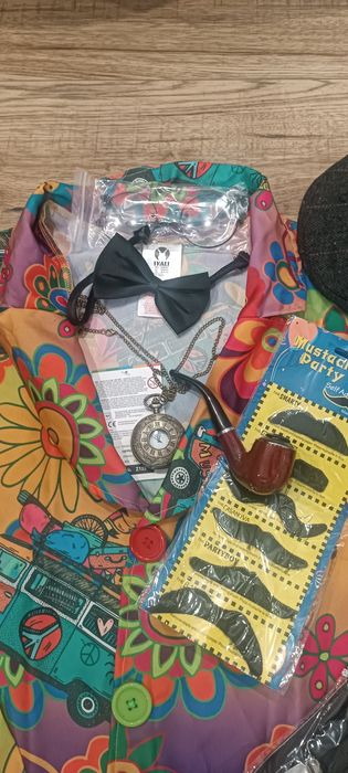 Strój hipisowski, przebranie dla mężczyzn, lata, 60,70,80,r.M
