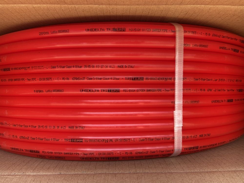 Труба для теплої підлоги Unidelta Triterm Rosso Pex/EVOH 16x2