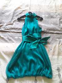 Sukienka wesele studniówka impreza zielona bombka 38