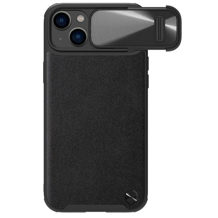 Nillkin CamShield Leather S Case etui iPhone 14 Plus pokrowiec czarny