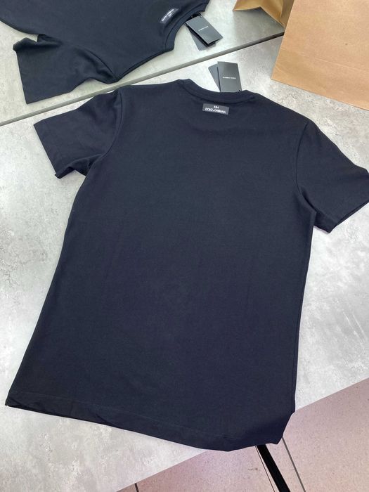 Мужская футболка с принтом Dolce Gabbana черная футболка DG Kim f632
