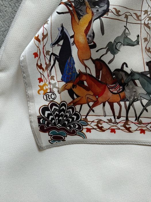 Apaszka jedwabna 100% silk konie koniki