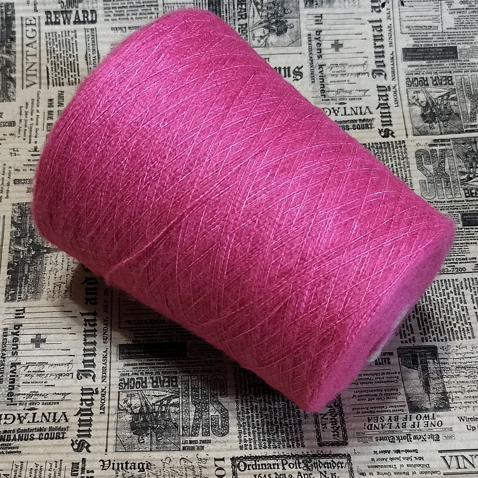 410 g Мохер рожевий, пряжа для вязання