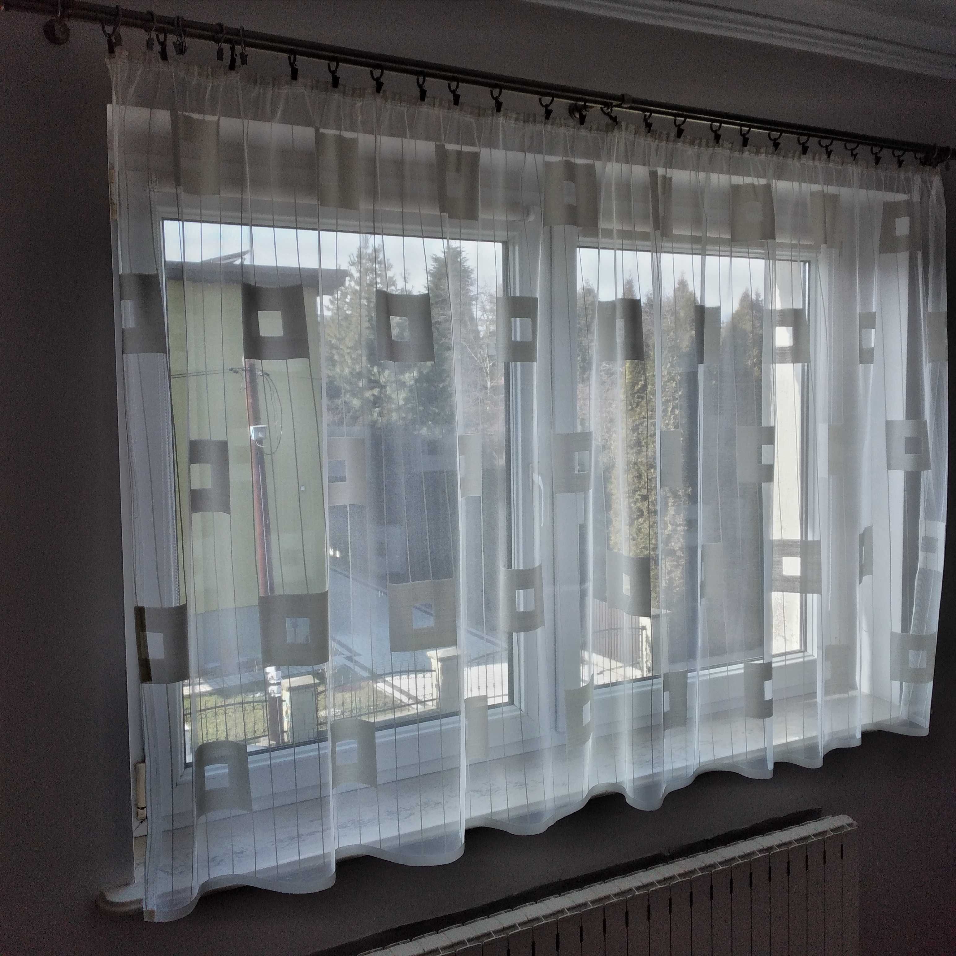 Jedna lub dwie firany żakardowe 142/290cm
